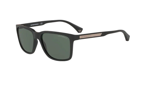 Emporio Armani EA4047 Men's Sunglasses Black Rubber, SPEX