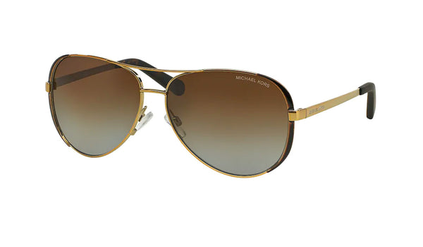 Michael Kors MK5004 CHELSEA Women's Sunglasses Gold Dark Chocolate, SPEX
