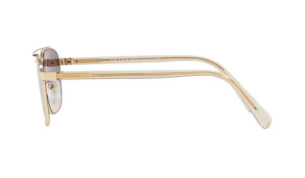 Prada SPR 61U Women's Sunglasses Grey Pale Gold Frame, SPEX