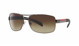 Prada SPS 54I Men's Sunglasses Gunmetal Brown Gradient, SPEX