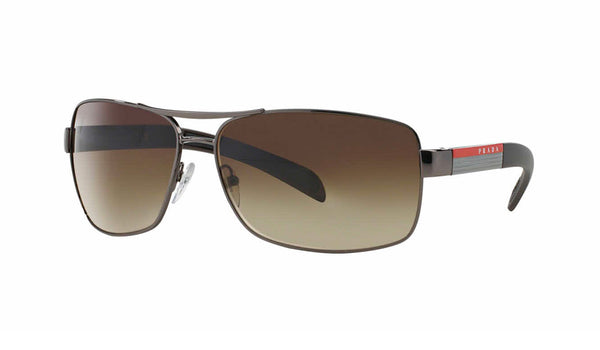 Prada SPS 54I Men's Sunglasses Gunmetal Brown Gradient, SPEX