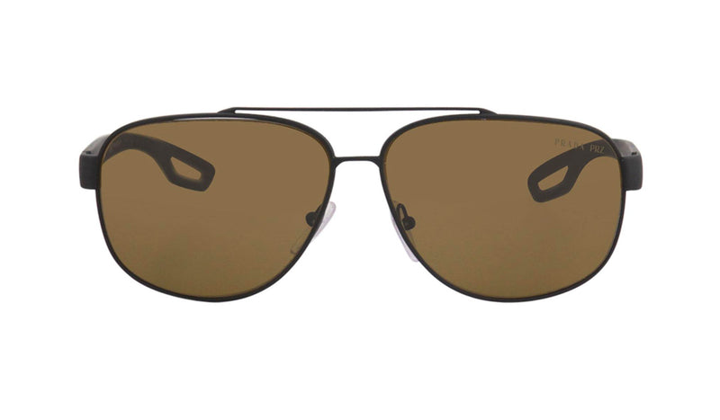 Prada SPS 58Q Men's Sunglasses Black Brown Gradient Lens, SPEX