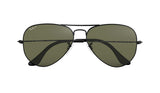 Ray Ban RB3025 AVIATOR Unisex Sunglasses Black Frame, SPEX
