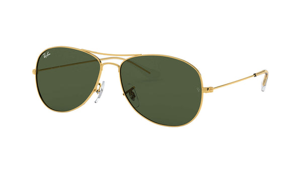 Ray Ban RB3362 COCKPIT Men's Sunglasses Gold & Green Frame, SPEX