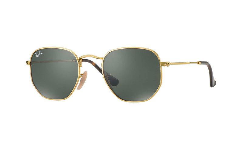Ray Ban RB3548N HEXAGONAL Unisex Sunglasses Gold Green, SPEX