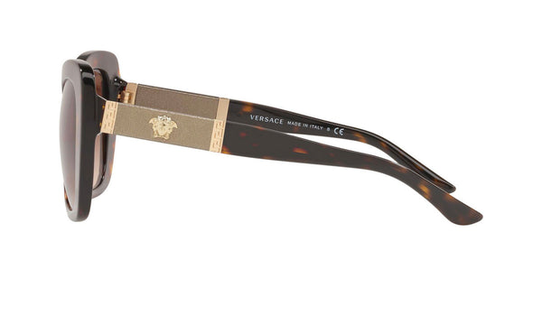 Versace VE4305Q Women's Sunglasses Dark Havana Frame, SPEX